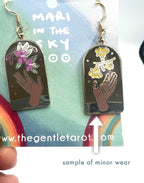 1 LEFT! SECONDS SALE - GENTLE TAROT EARRINGS