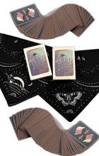 Load image into Gallery viewer, Two Linen Edition Gentle Tarot decks and two Second Edition reading cloths
