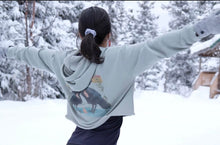 Load image into Gallery viewer, 🌟 Ravens - Cropped Hooded Sweatshirt
